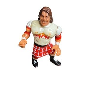 Vintage 1991 WWF Hasbro Rowdy Roddy Piper Hot Rod Wrestling Action Figure 4.5"